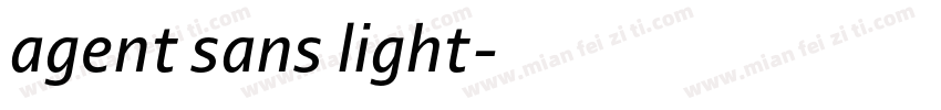 agent sans light字体转换